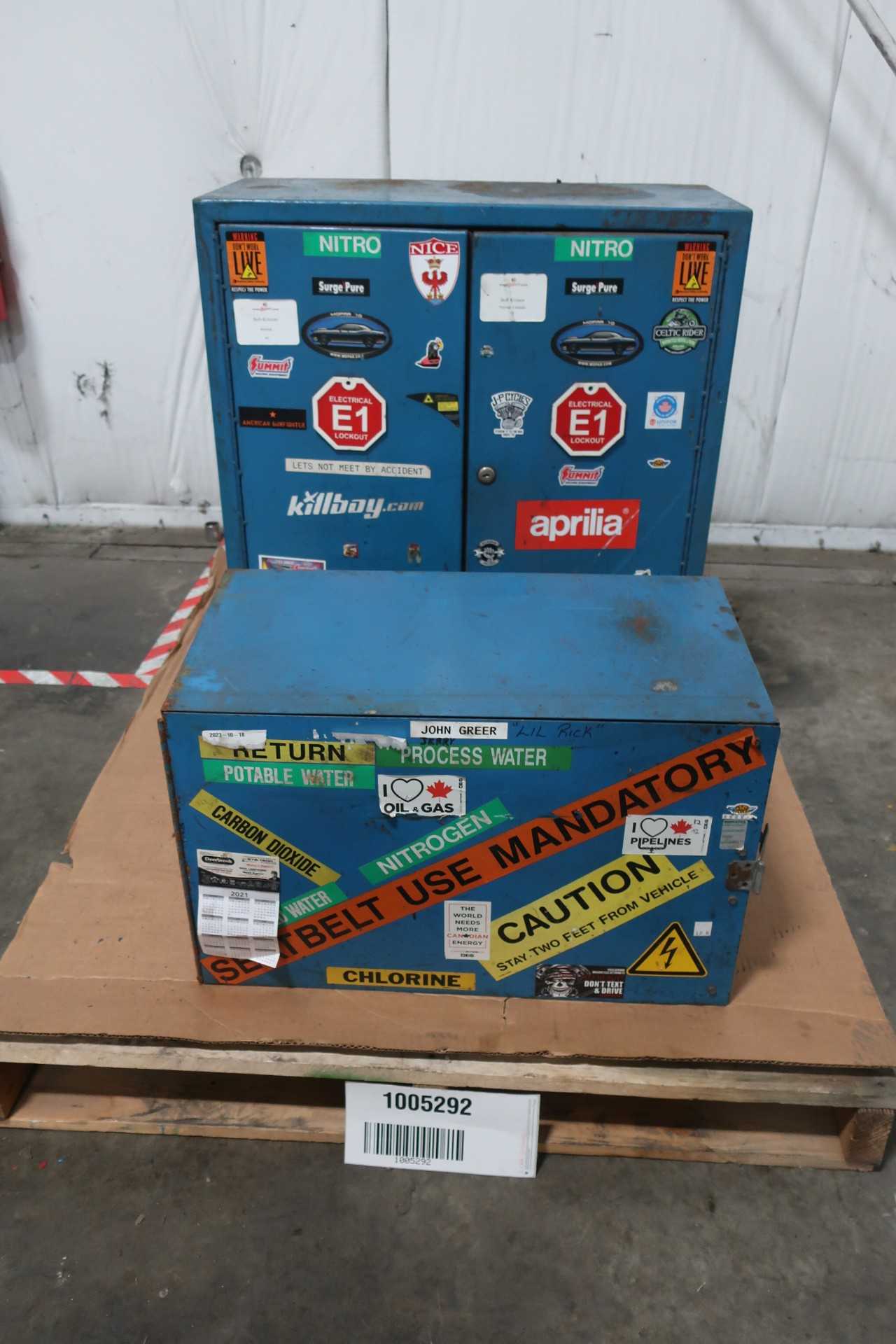 LOT OF 2 STACKABLE TOOL CABINETS - TOOL STORAGE