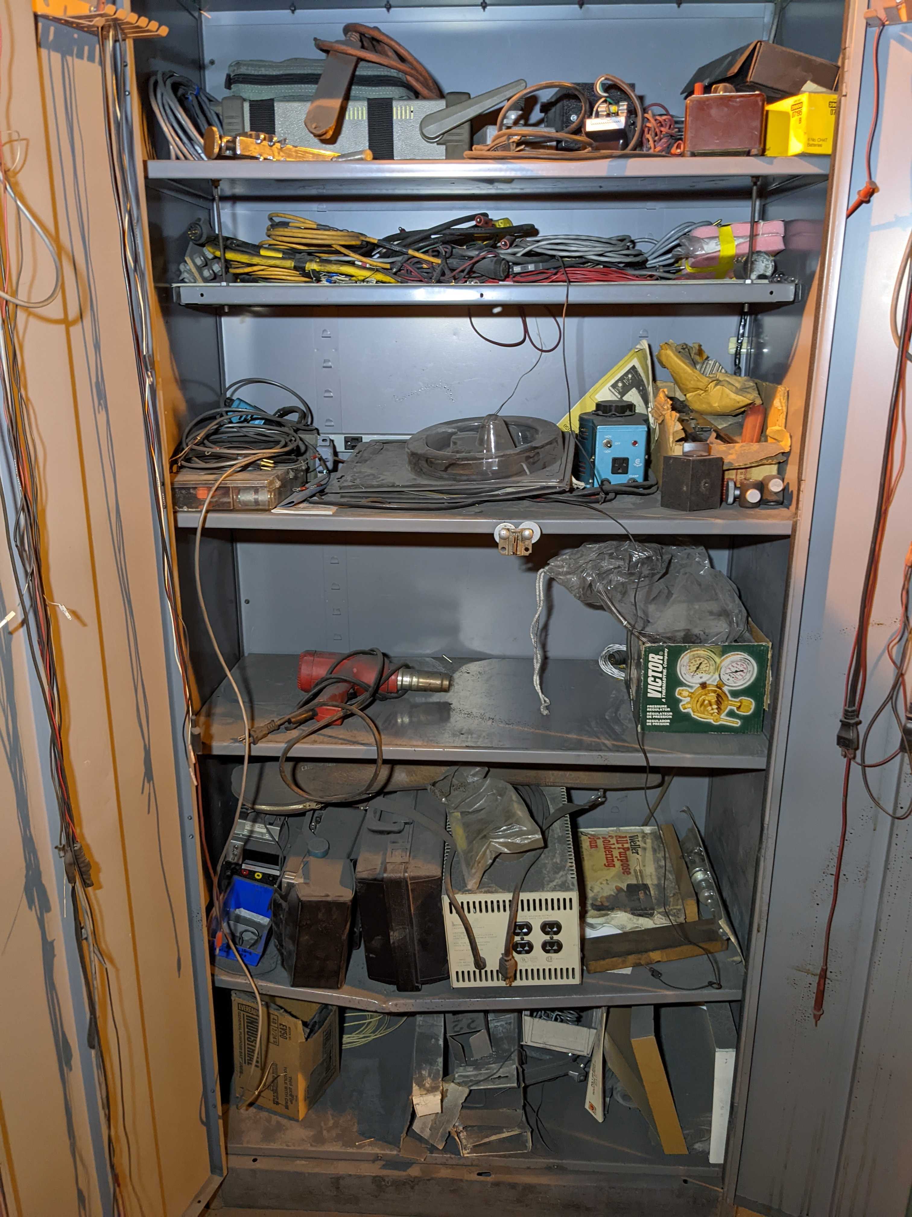 CABINET WITH CONTENTS - WELDING EQUIPMENT
