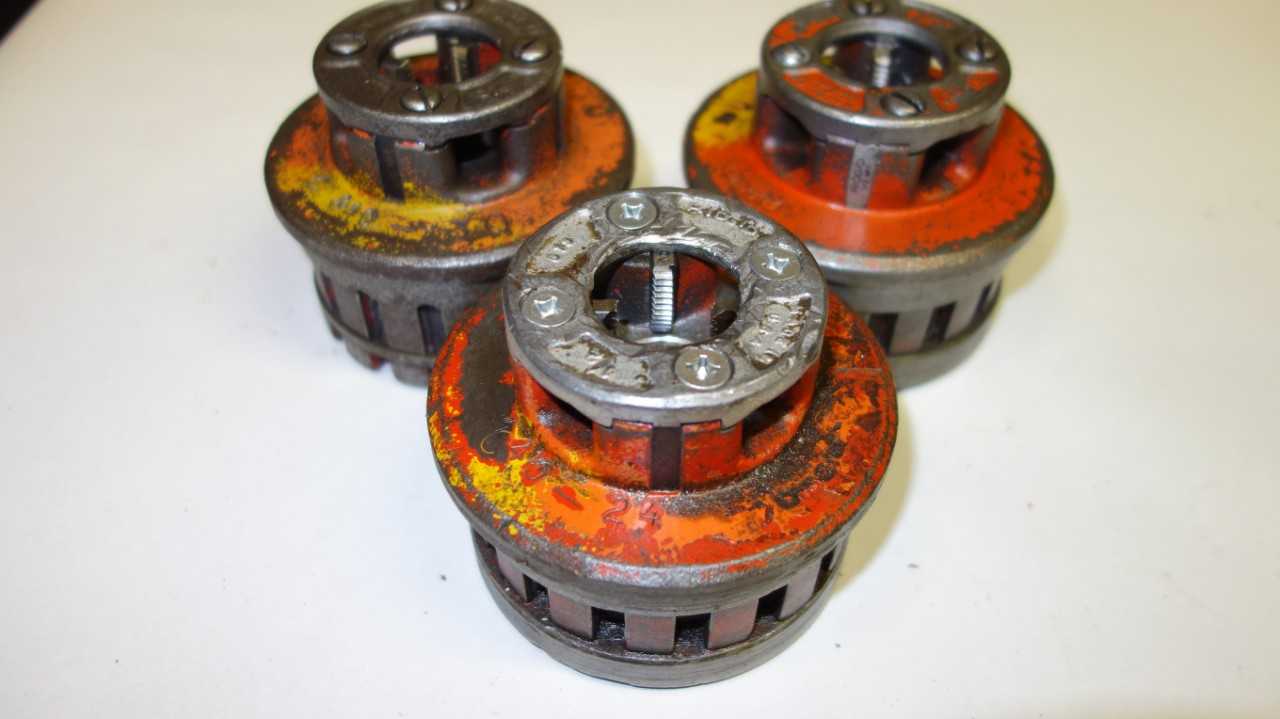 LOT OF 3 RIDGID 1/2 IN DIE HEADS - ELECTRIC POWER TOOLS