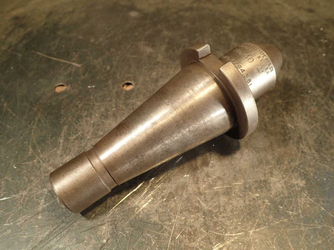 Brown & Sharpe 3/8" End Mill Tool Holder: 1-1/2" Projection, NMTB-40 Taper Shank - MACHINING ACCESSORIES & TOOLING