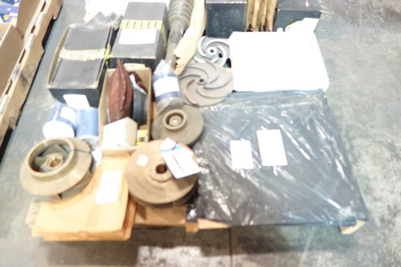 2 PALLETS OF ASSORTED PUMP PARTS, ACCESSORIES, COMPRESSION SEALS, IMPELLER, DIAPHRAGM PUMPS - DIAPHRAGM PUMP