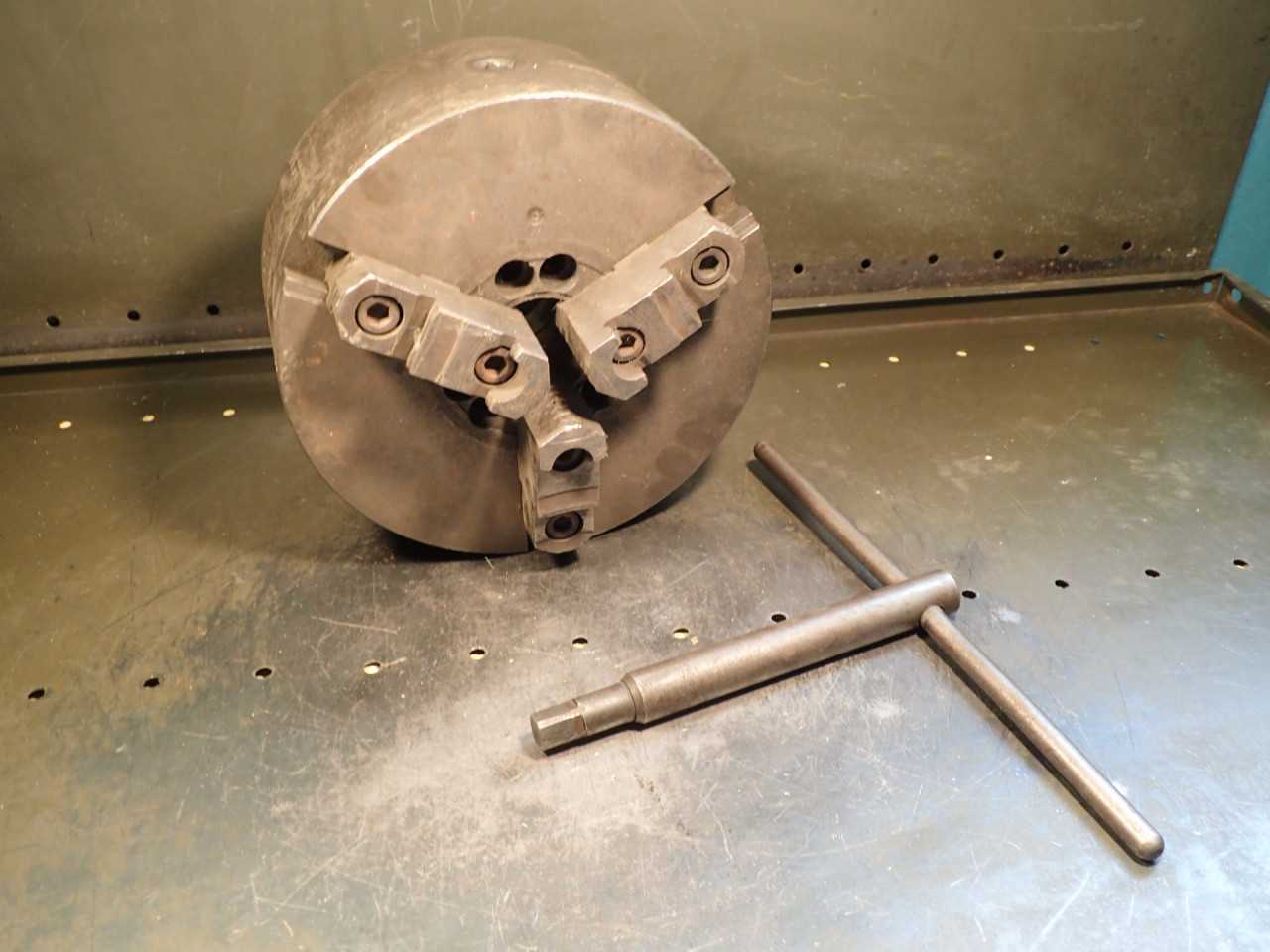 10" 3-Jaw Synchronous Scroll Lathe Chuck: 2-1/8" Thru Hole Plain Back - HOLEMAKING TOOLS