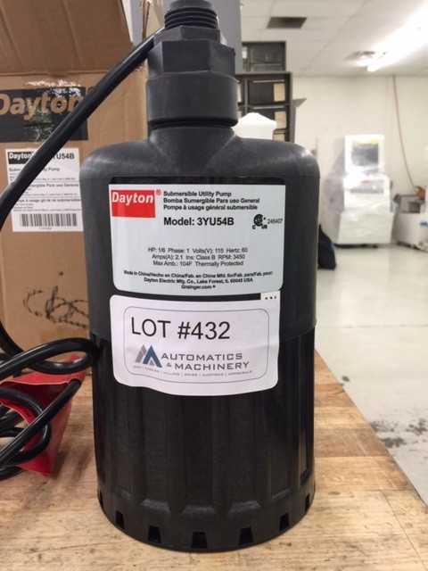 Dayton Submersible Utility Pump - PUMPS Dayton Submersible Utility Pump - PUMPS
