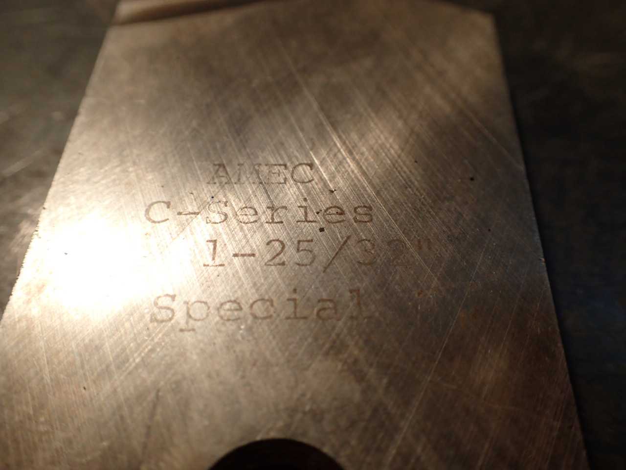 Allied Machine AMEC 1-25/32" 1.7812" C-Series Special (3" long) Spade Insert HSS - MACHINING EQUIPMENT PARTS