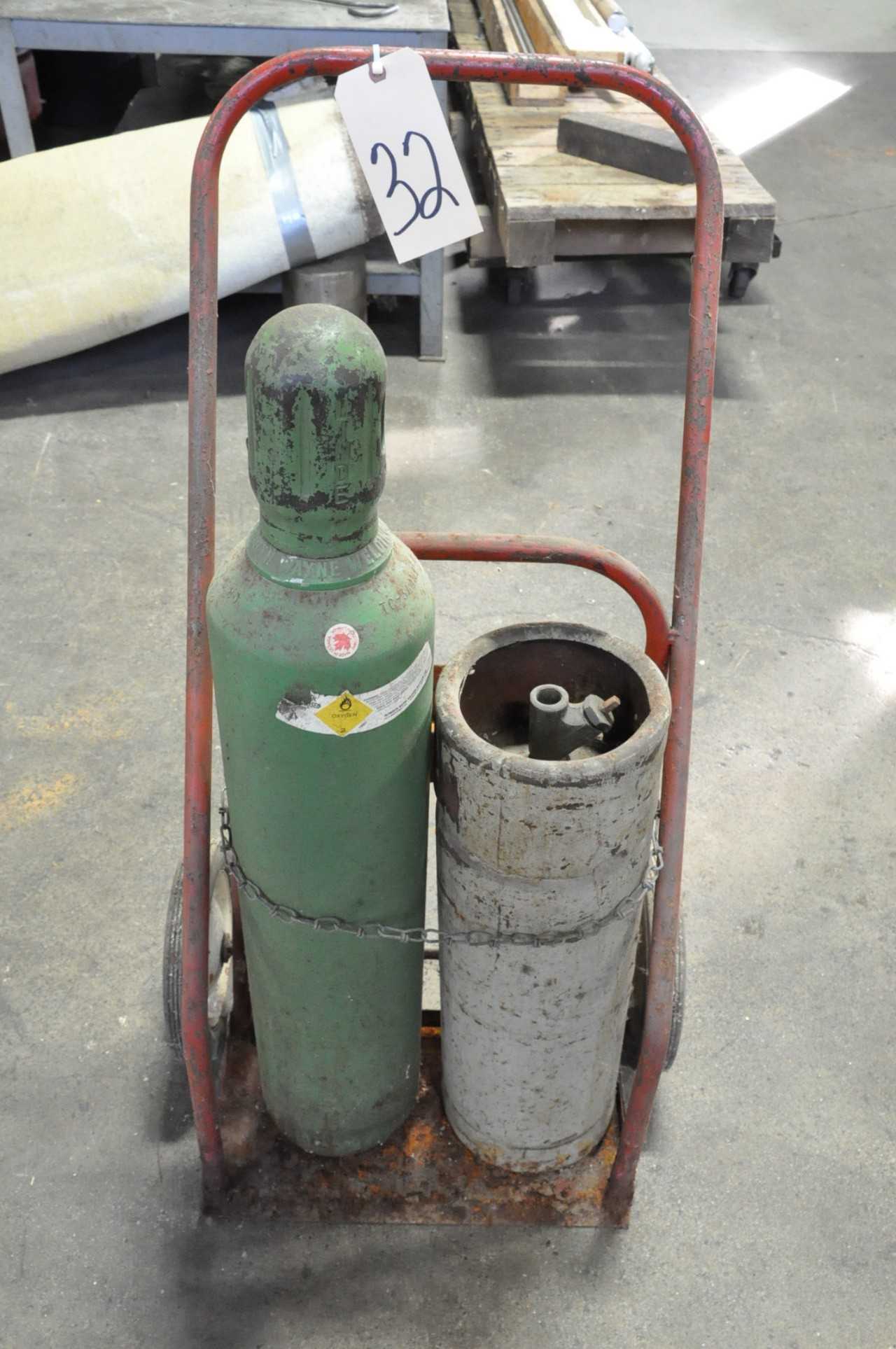Oxygen Acetylene Cart with Tanks - WELDING EQUIPMENT