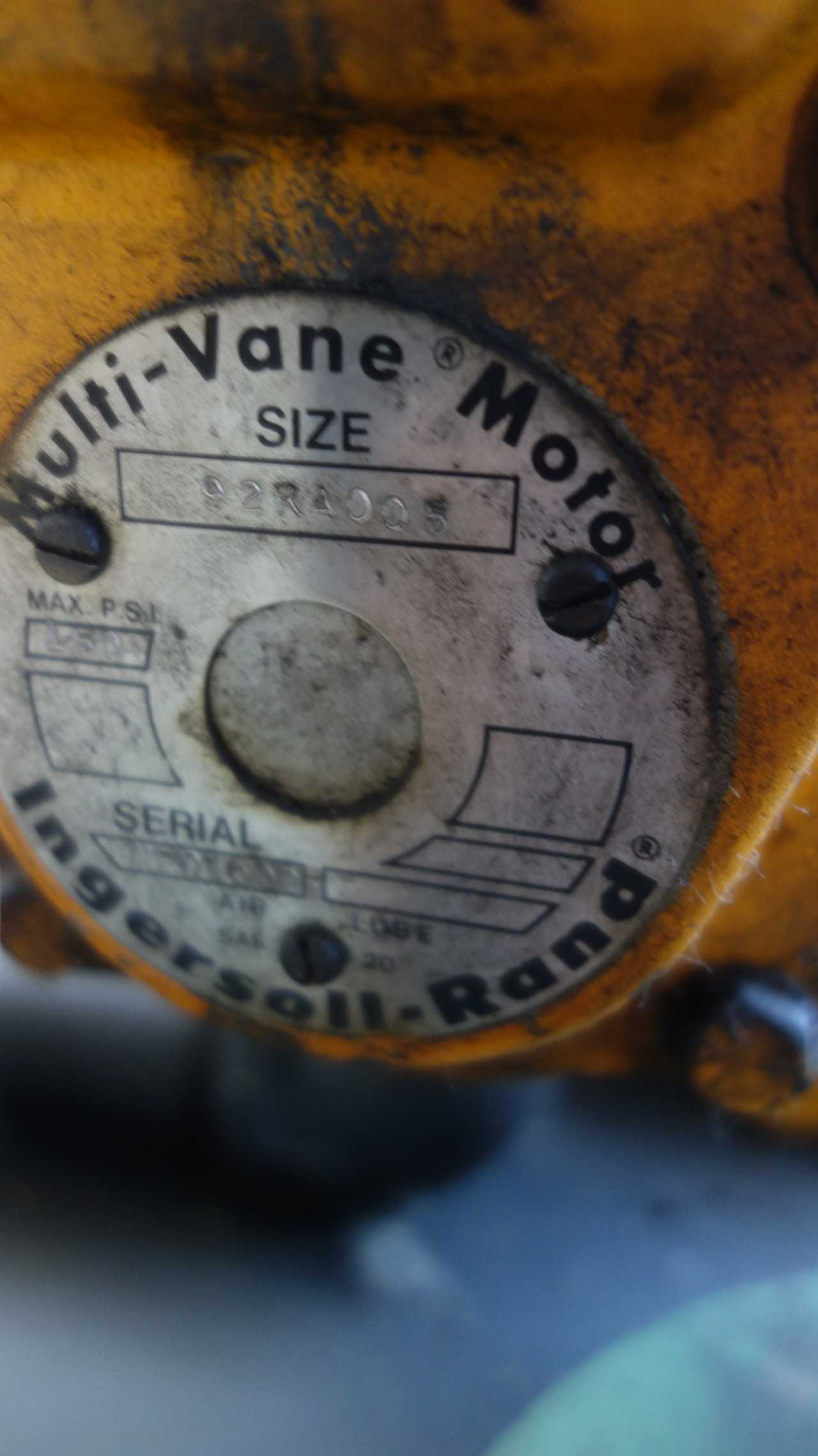 INGERSOLL RAND 92RA005 AIR VANE MOTOR WITH CART - ELECTRIC MOTORS