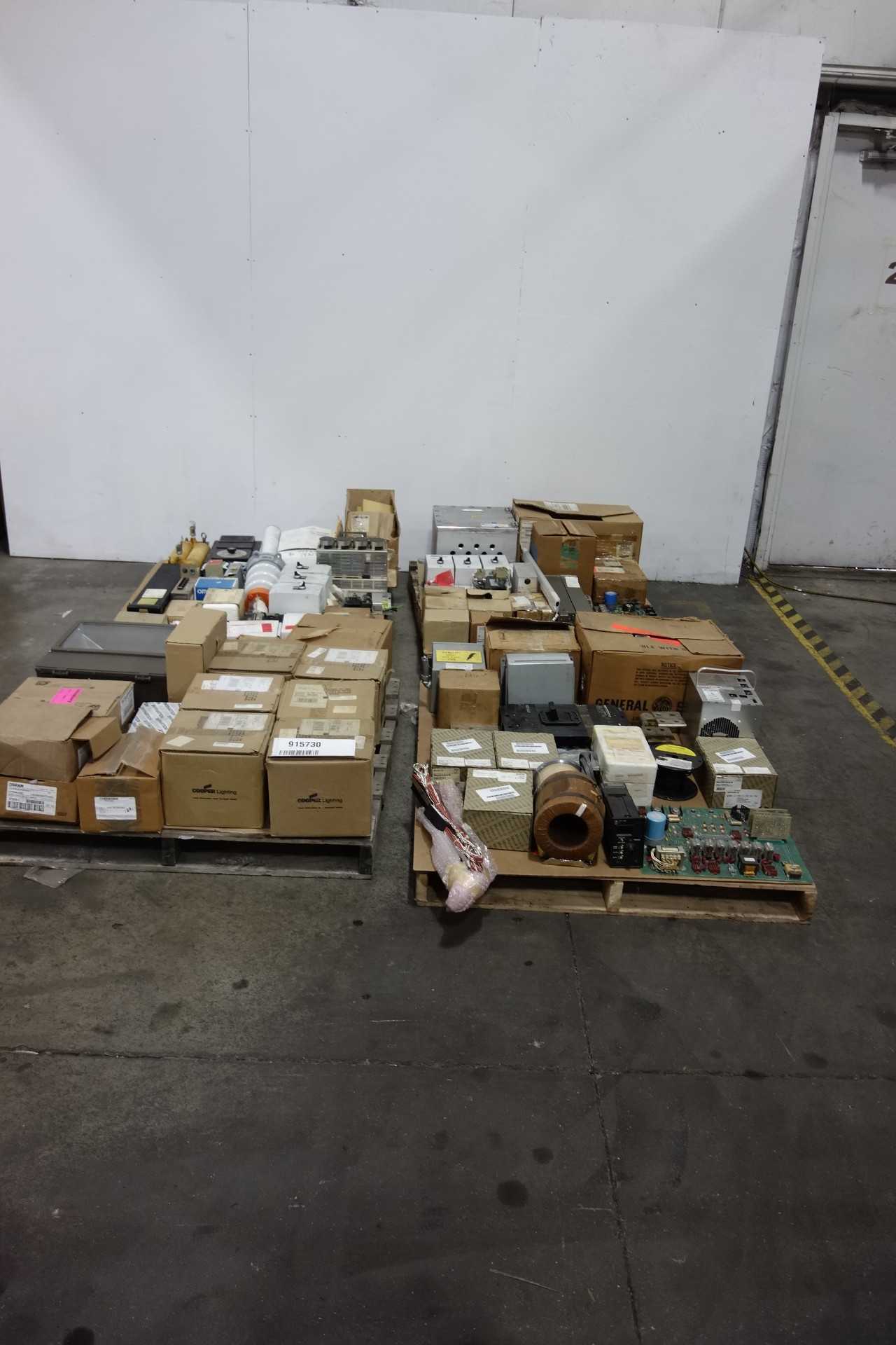 4 PALLETS OF ASSORTED ELECTRICAL - ELECTRICAL COMPONENTS