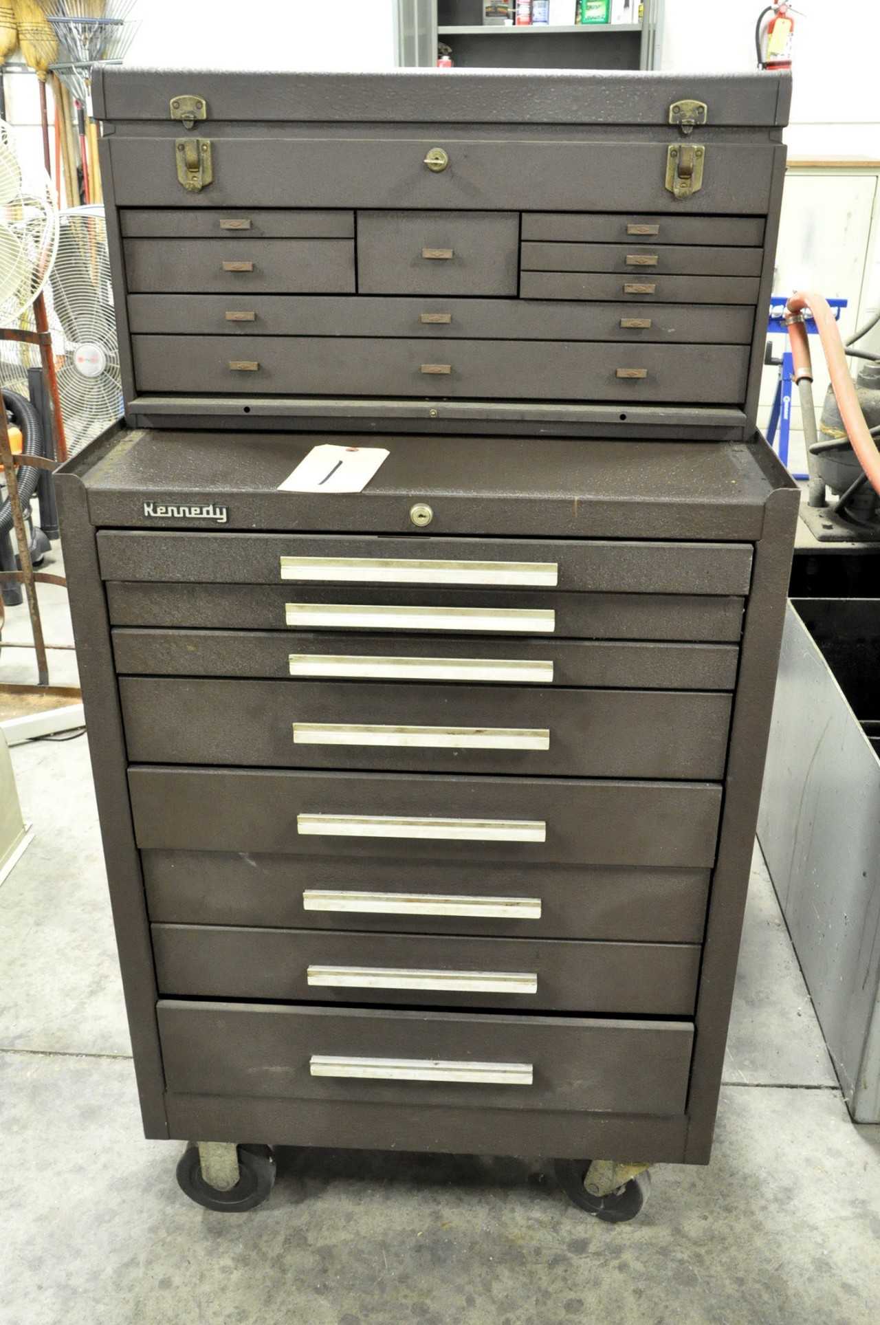 Kennedy 8-Drawer Rolling Tool Chest with 8-Drawer Flip Top Machinist Box - TOOL STORAGE