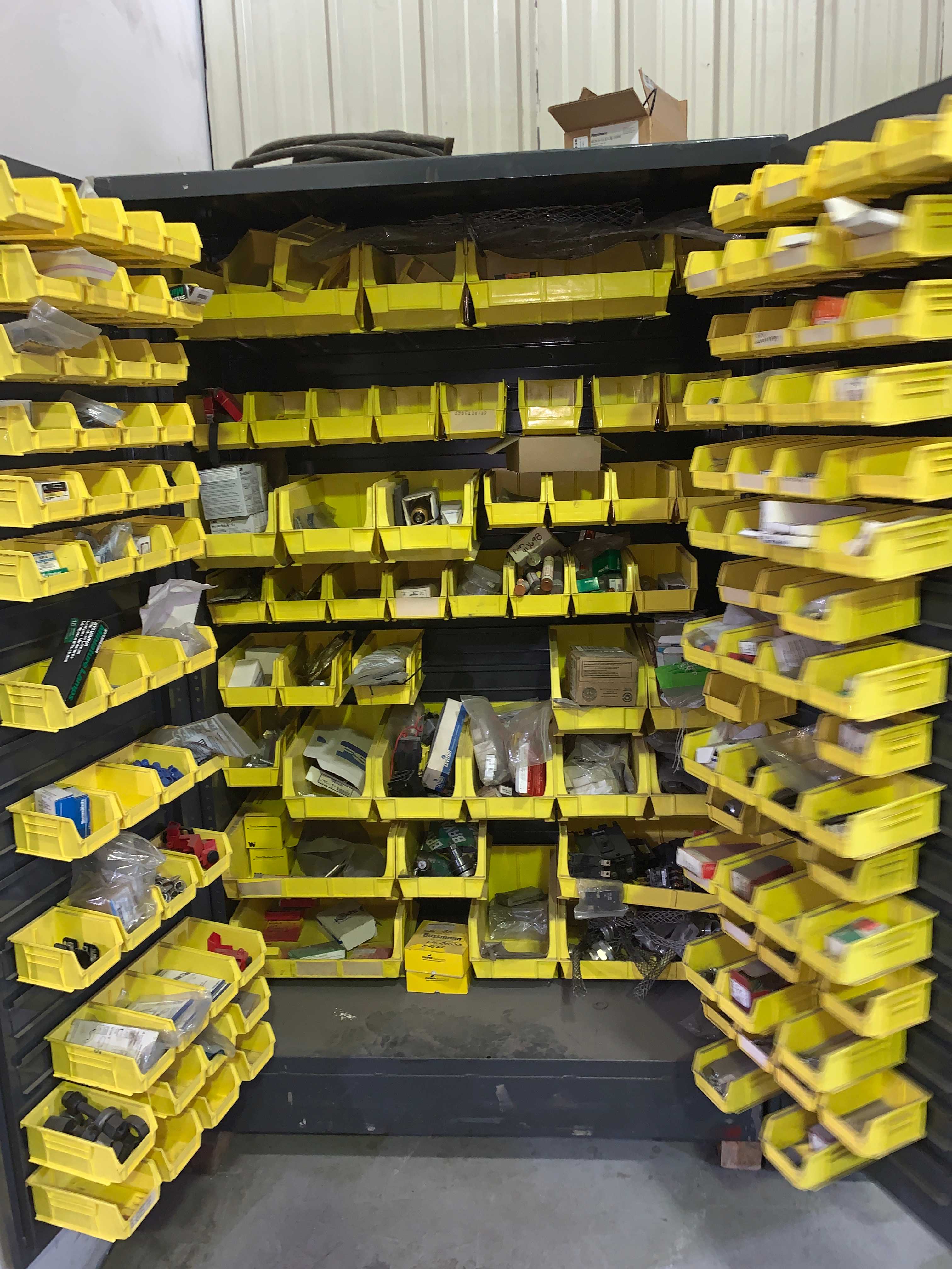 CABINET WITH CONTENTS - ELECTRICAL COMPONENTS