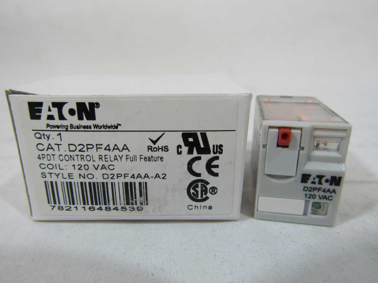 90 Quantity-Eaton 10A 120V General Purpose Relay-D2PF4AA - ELECTRICAL COMPONENTS