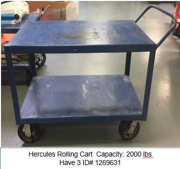(3) Rolling Carts (carts only) - ROLLING CARTS