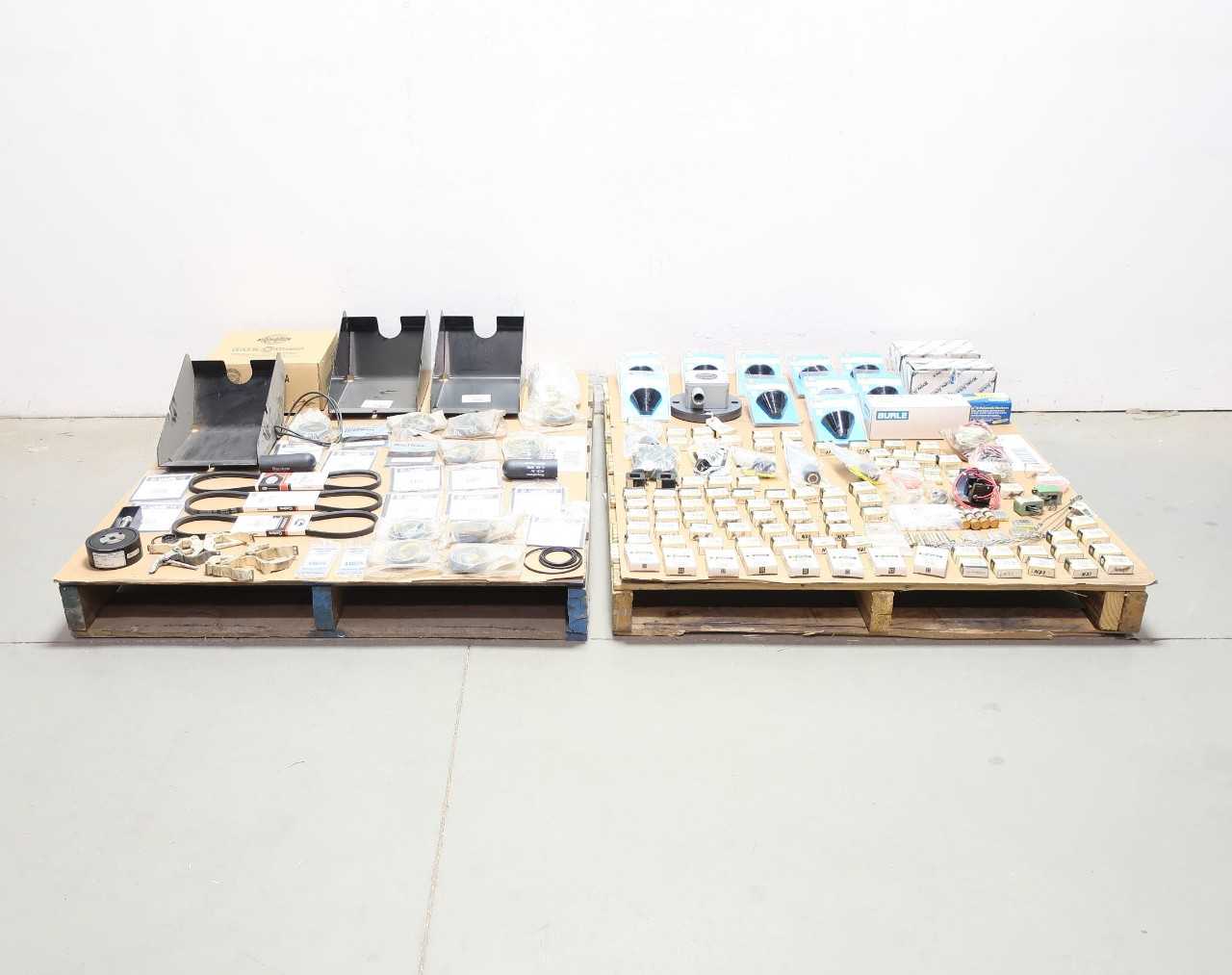 2 PALLETS OF ASSORTED ELECTRICAL PARTS - ELECTRICAL COMPONENTS