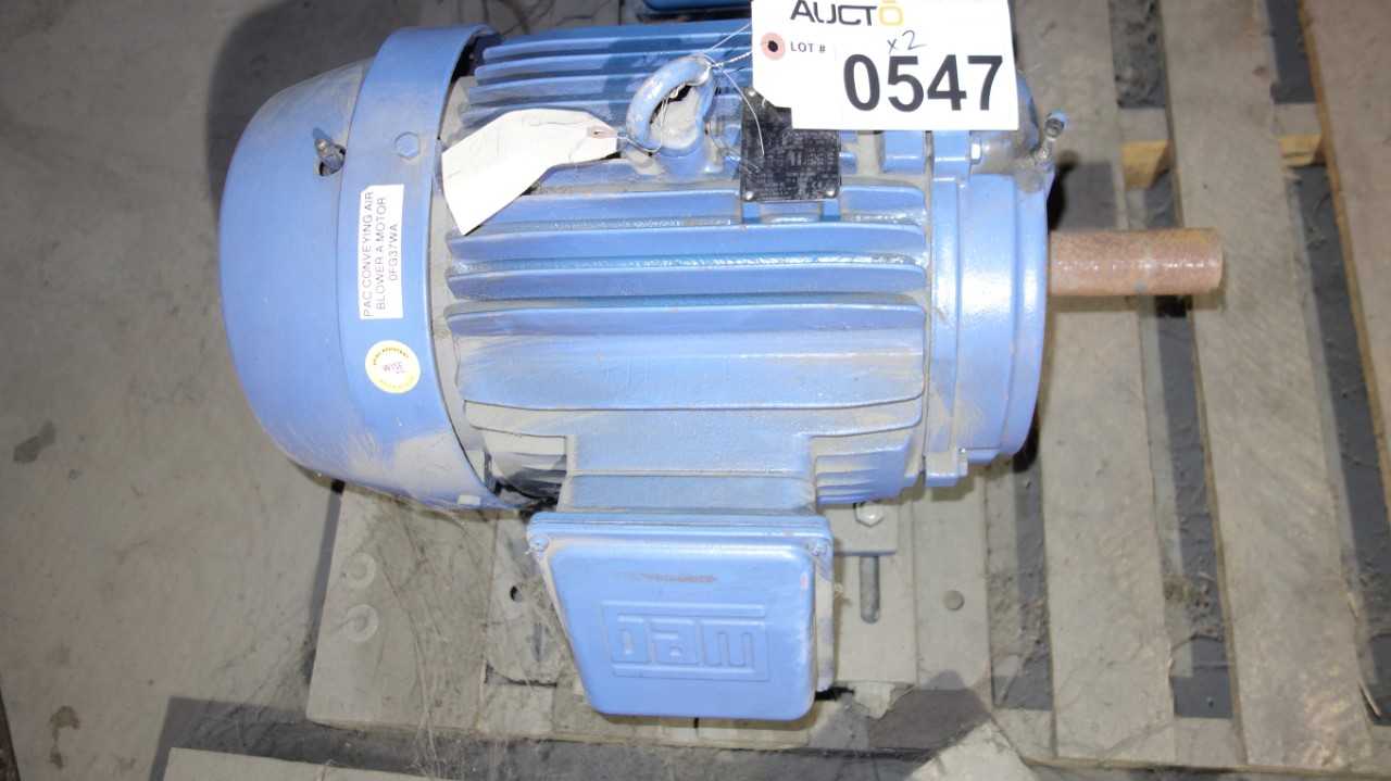 LOT OF 2 WEG 15HP 230/460V-AC AC MOTOR - ELECTRIC MOTORS