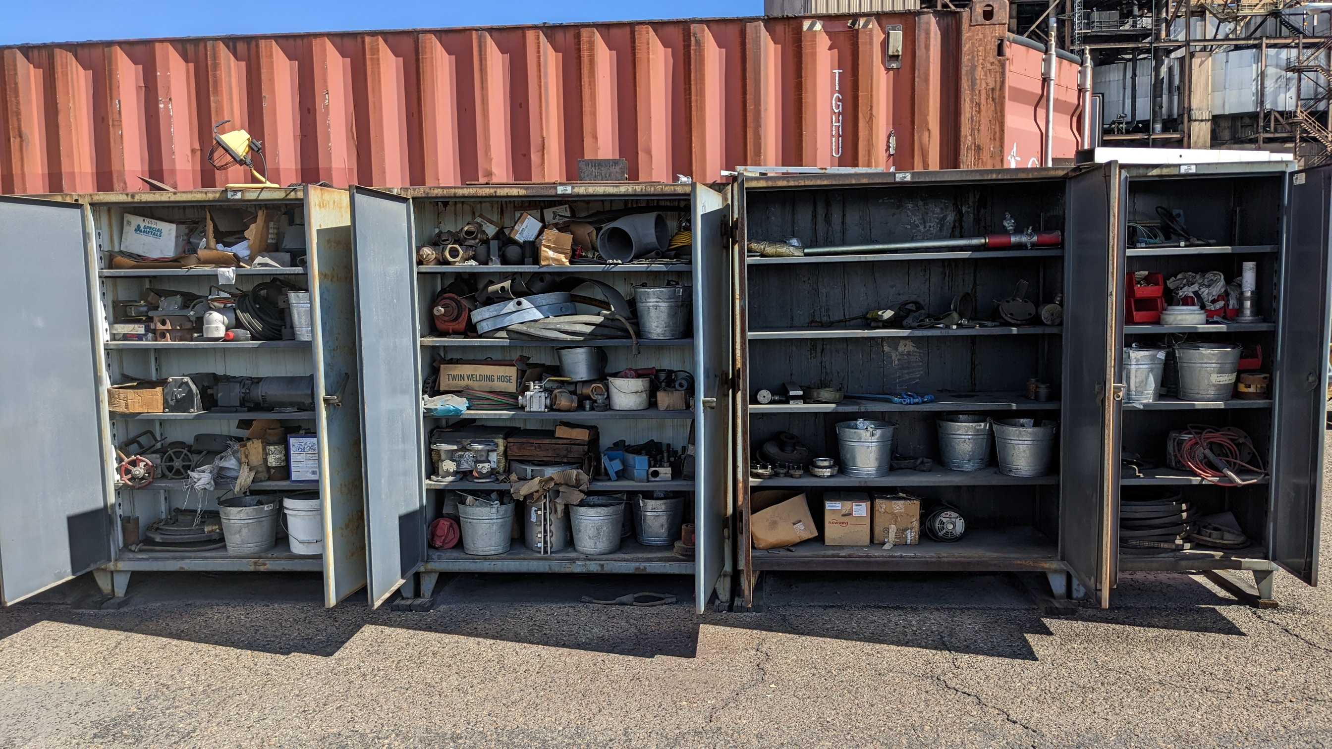 LOT OF FOUR CABINETS WITH CONTENTS - INDUSTRIAL PARTS