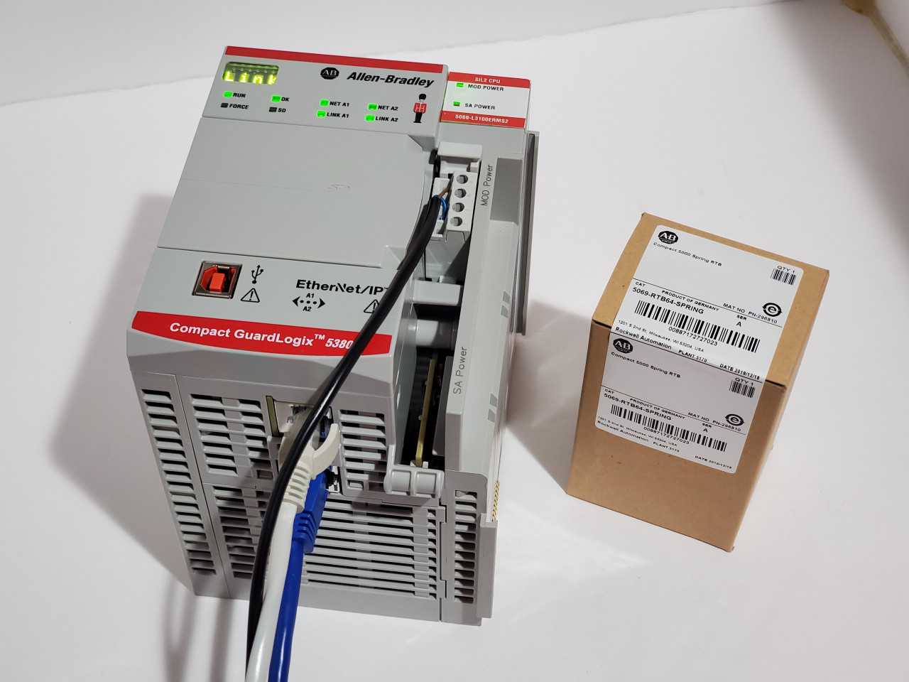 Allen Bradley CompactLogix 5069-L3100ERMS2 Plus Brand new 5069-RTB64 Spring - AUTOMATION & CONTROLS