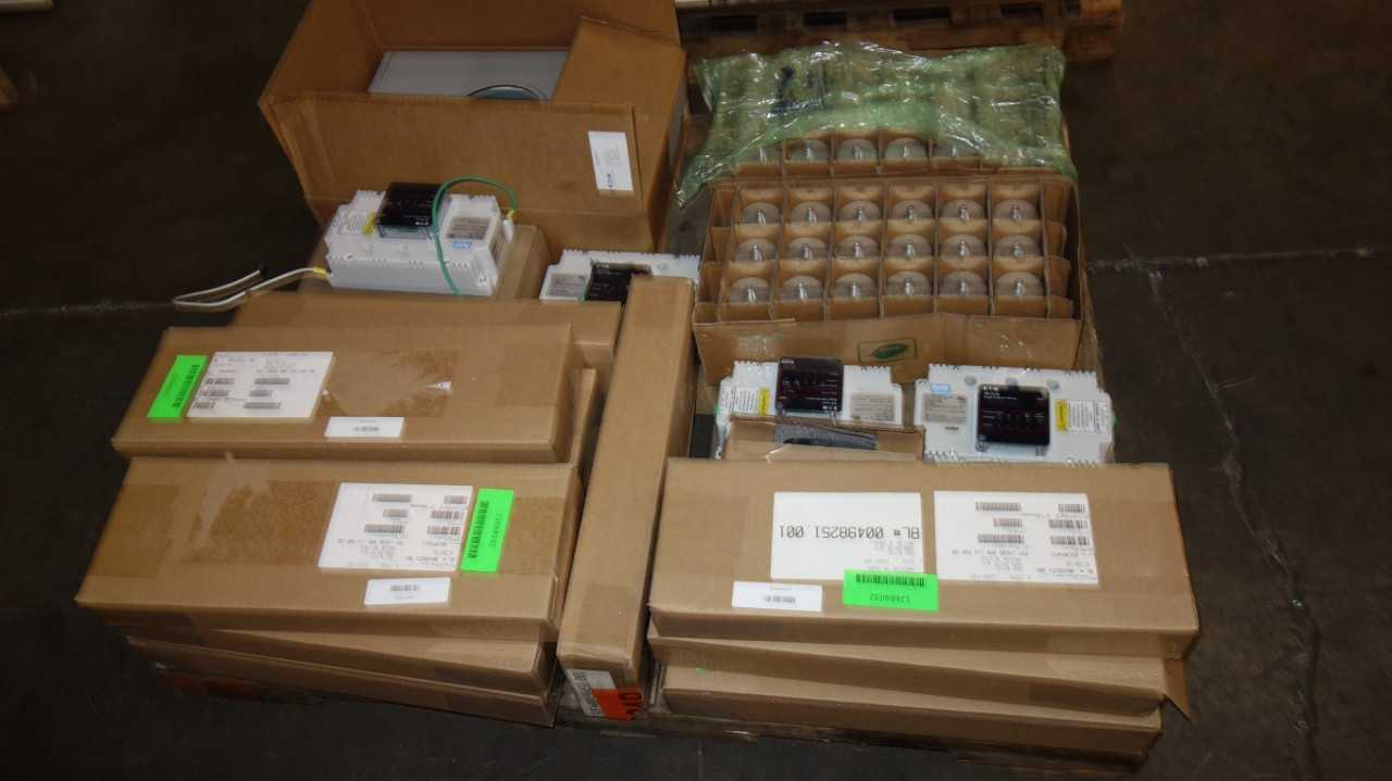 1 PALLET OF ASSORTED EATON GENTEQ ELECTRIC PARTS - ELECTRICAL COMPONENTS