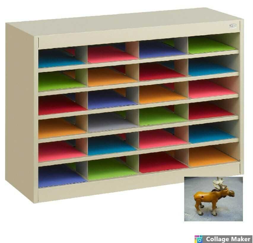 E-Z Stor Literature Organizer Safco 9211TSR Tropic Sand 24 compartments Lot of 2 - TOOL STORAGE E-Z Stor Literature Organizer Safco 9211TSR Tropic Sand 24 compartments Lot of 2 - TOOL STORAGE