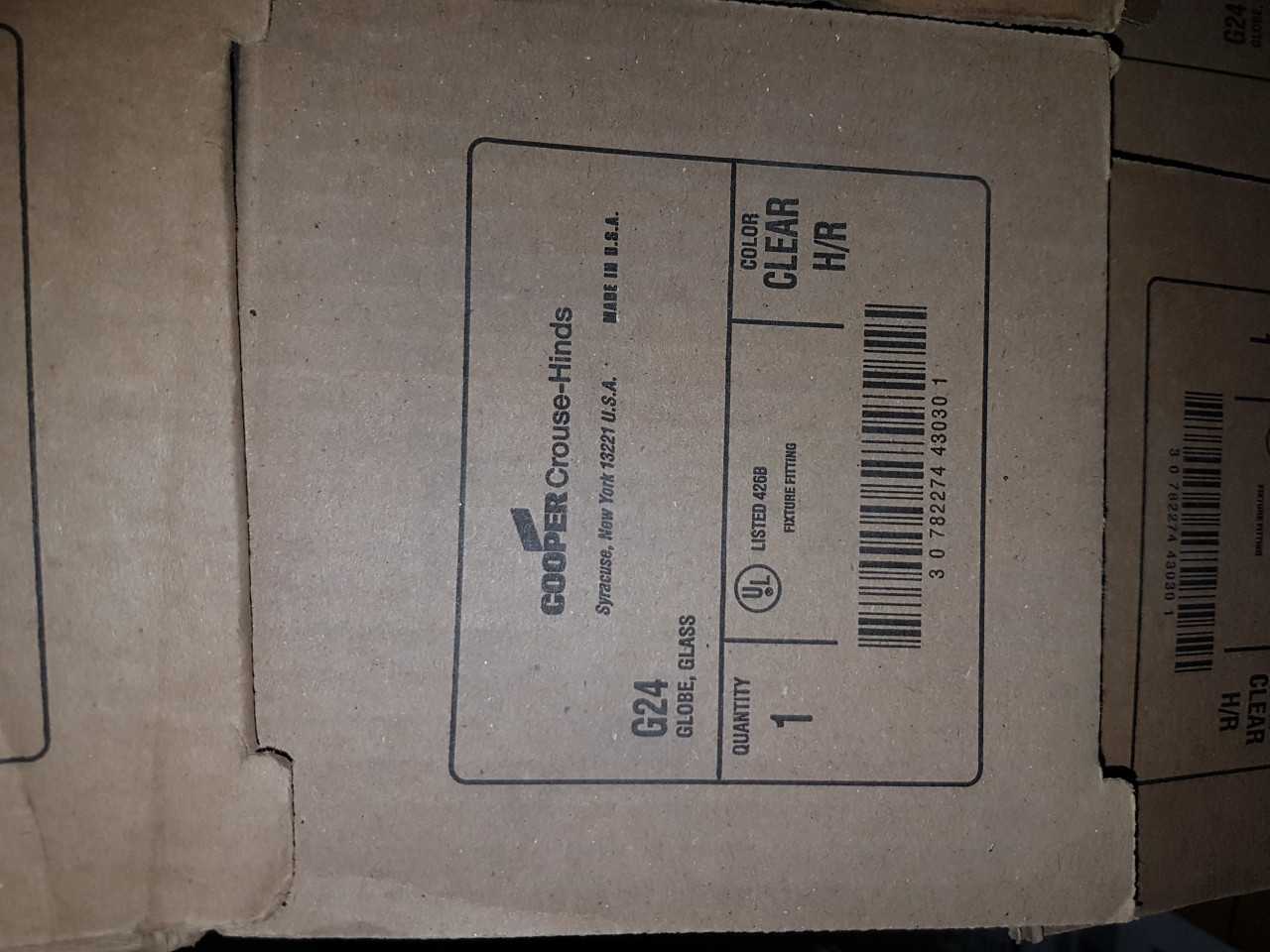 COOPER GLOBE CLEAR G24 QTY 13 - MISCELLANEOUS