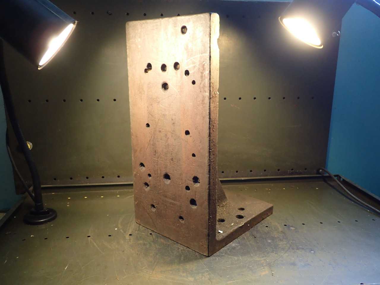 20" x 12" x 10" Wide Cast Iron Right Angle Mill Milling Set-Up Fixture Plate - END MILLS