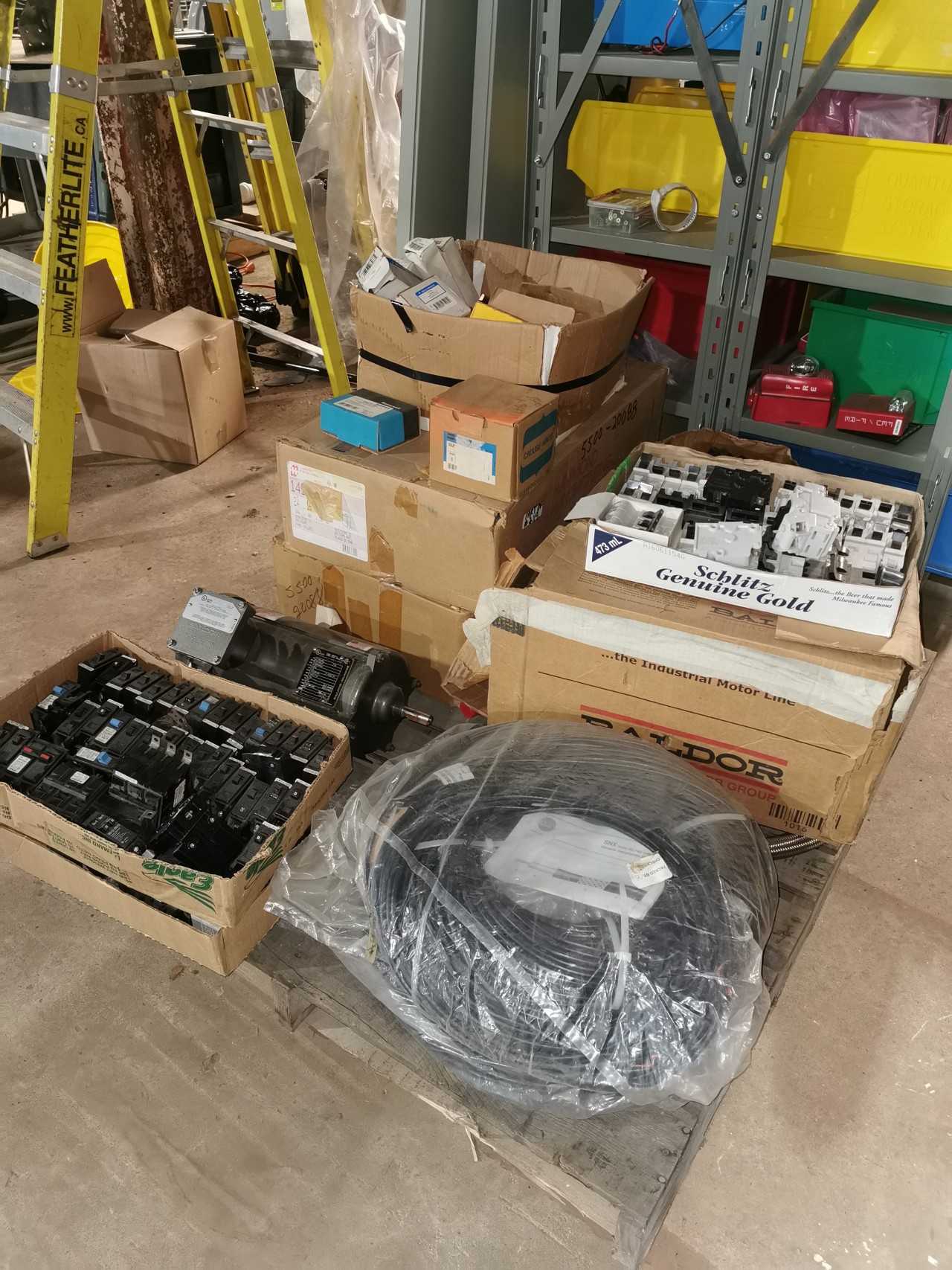 Pallet of NEW Electrical Parts, Heat Trace, Explosion Proof Motor - ELECTRICAL COMPONENTS