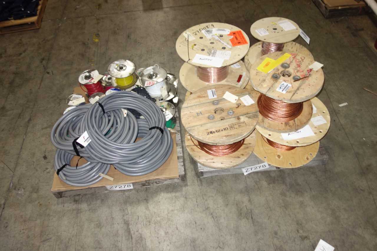 2 PALLETS OF ASSORTED WIRE/CABLE - ELECTRICAL COMPONENTS
