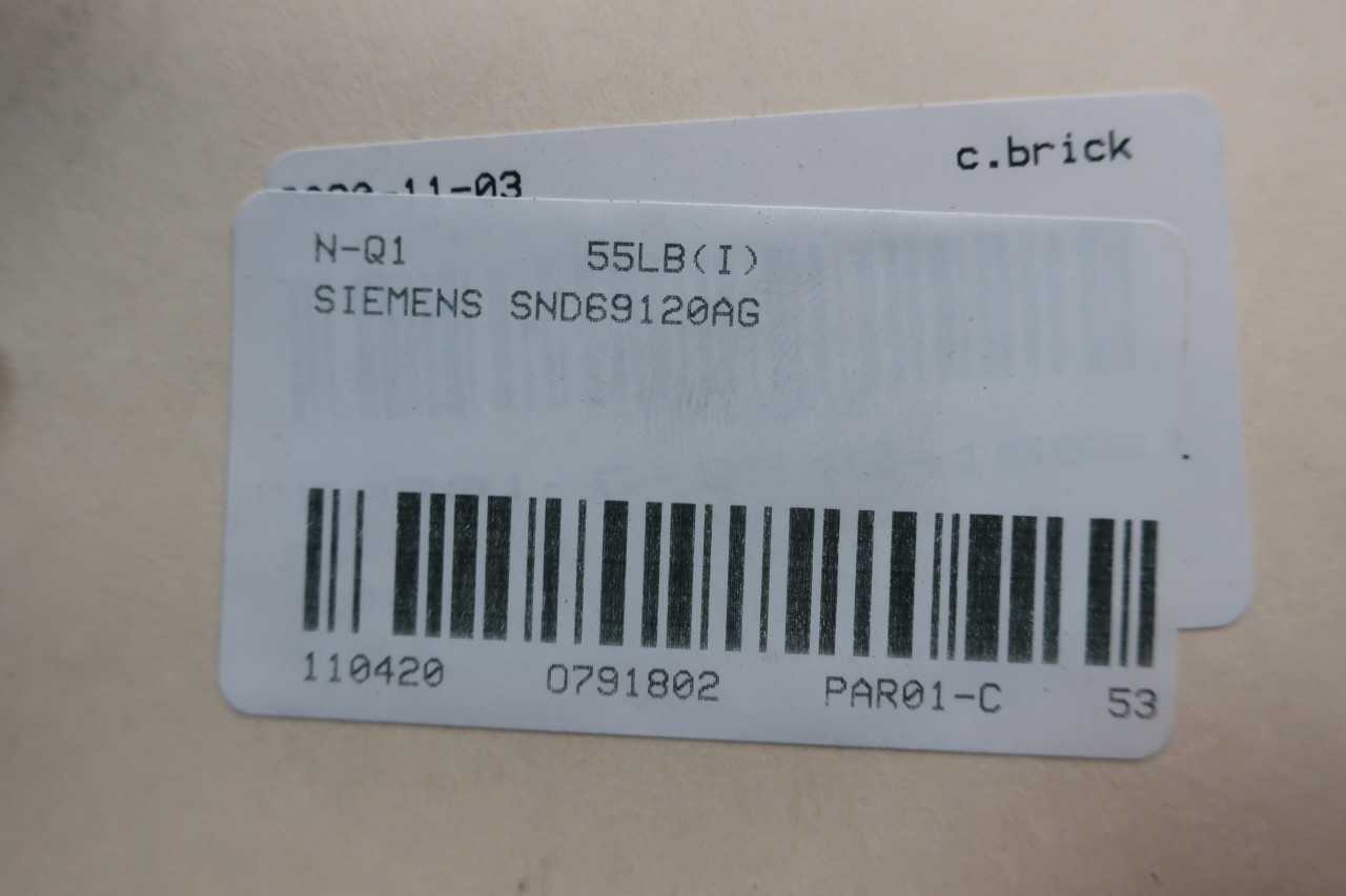 SIEMENS SND69120AG MOLDED CASE CIRCUIT BREAKER 3P 1200A 600VAC - CIRCUIT BREAKERS