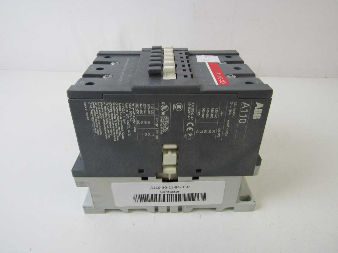 Lot of Quantity 1x A110-30-11-84 Contactor - CONTACTORS