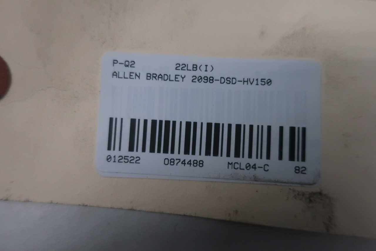 ALLEN BRADLEY 2098-DSD-HV150 20FLA 0-590HZ 230/460V-AC 230/460V-AC 3PH SERVO DRIVES AND AMPLIFIER - SERVO