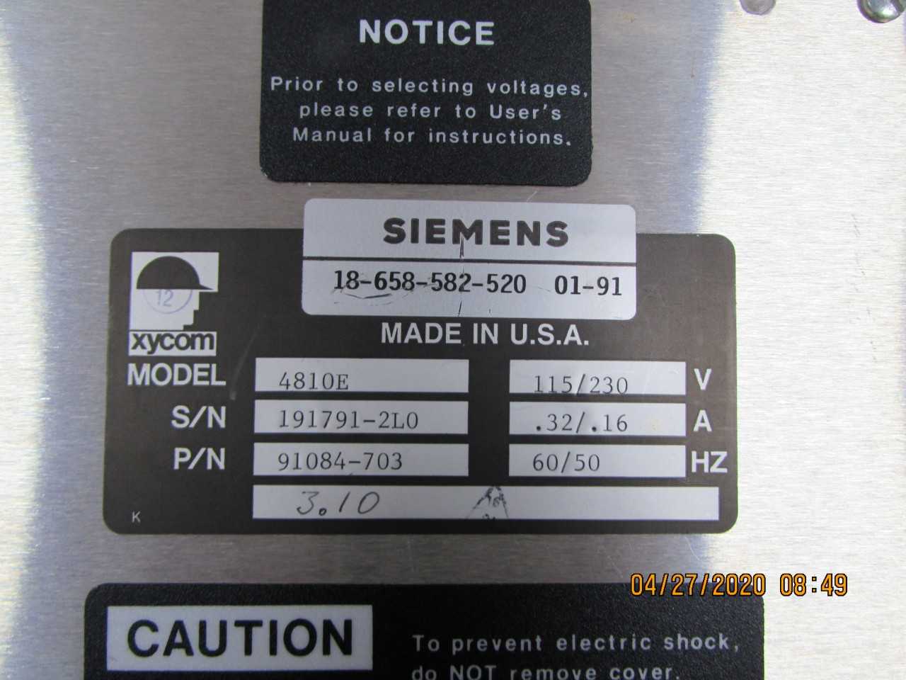 Siemens 18-658-582-520 Power Monitor System - AUTOMATION & CONTROLS