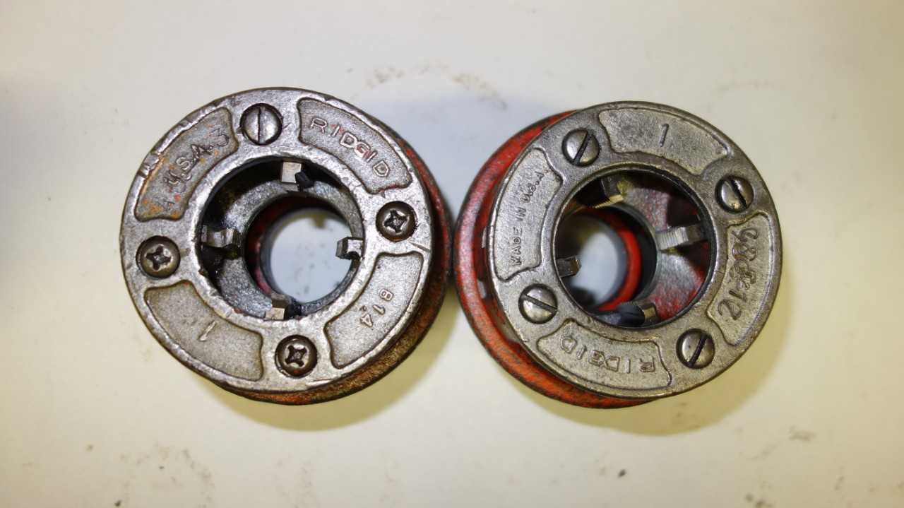LOT OF 2 RIDGID 1 IN DIE HEADS - ELECTRIC POWER TOOLS