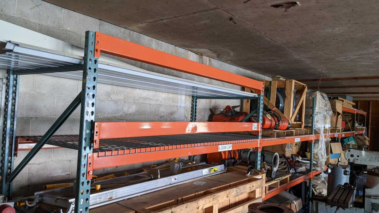 5 sections of pallet racking (No Contents) - PALLET RACKING 5 sections of pallet racking (No Contents) - PALLET RACKING