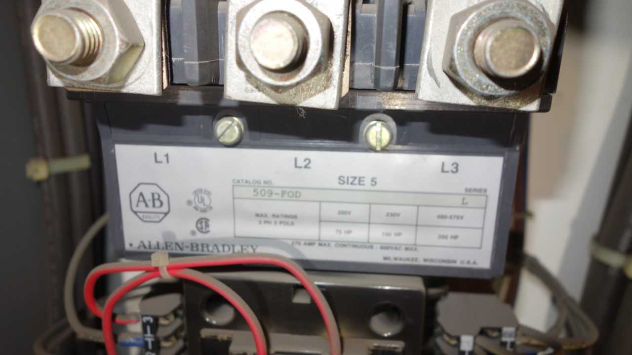 ALLEN BRADLEY 509-FOD SIZE 5 FUSIBLE COMBINATION STARTED DISCONNECT - AUTOMATION & CONTROLS