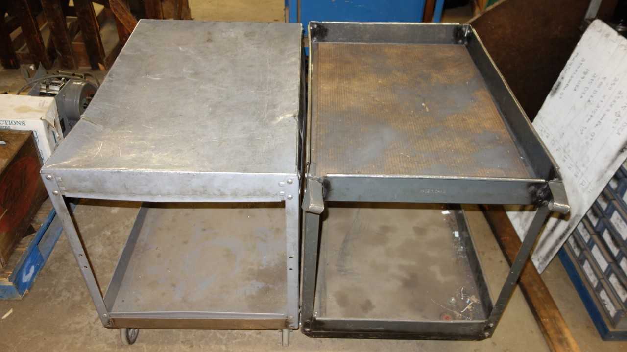 LOT OF 2 STEEL ROLLING CARTS - ROLLING CARTS
