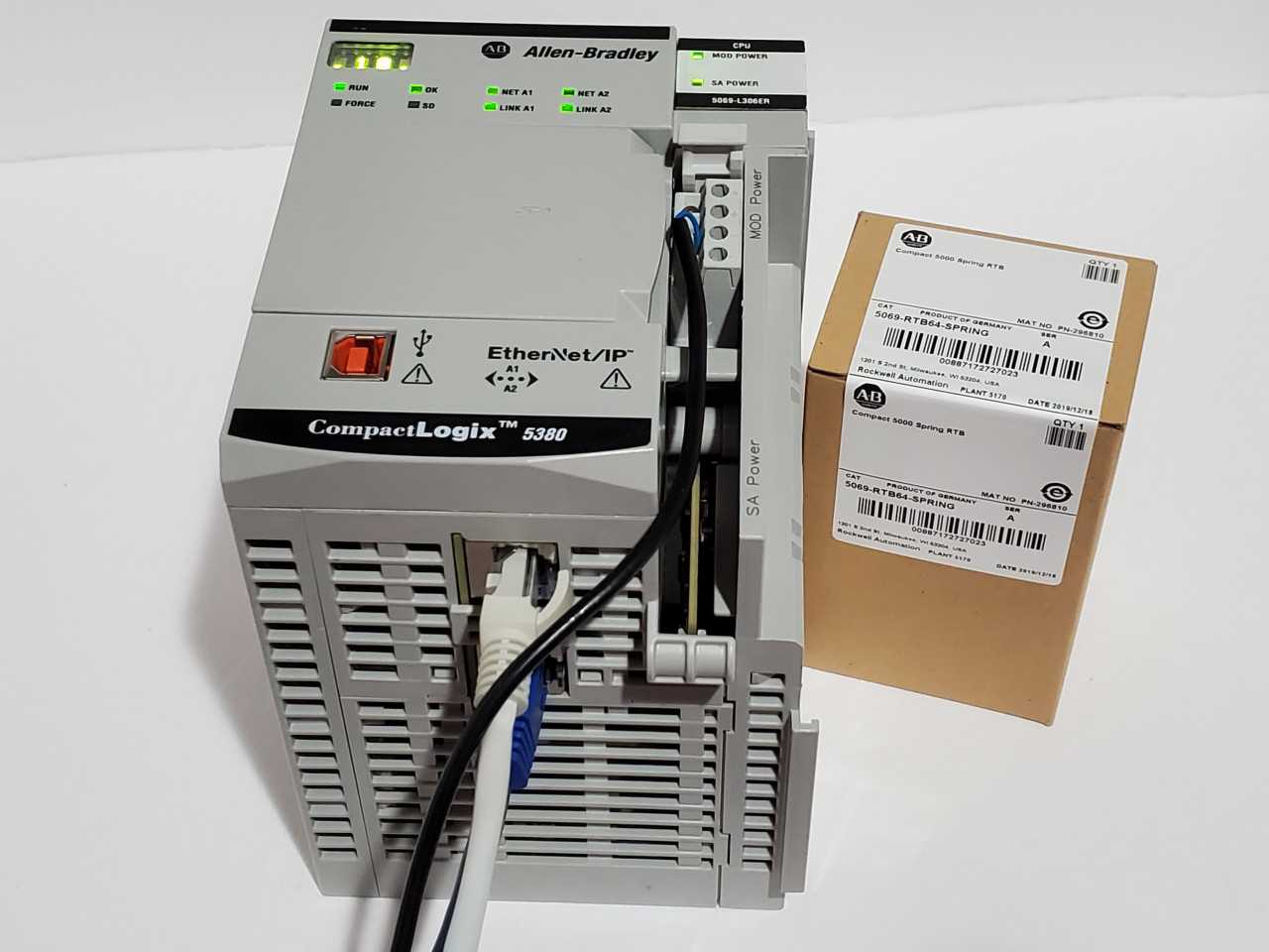 Allen Bradley CompactLogix 5069-L306ER Plus Brand new 5069-RTB64 Spring - AUTOMATION & CONTROLS