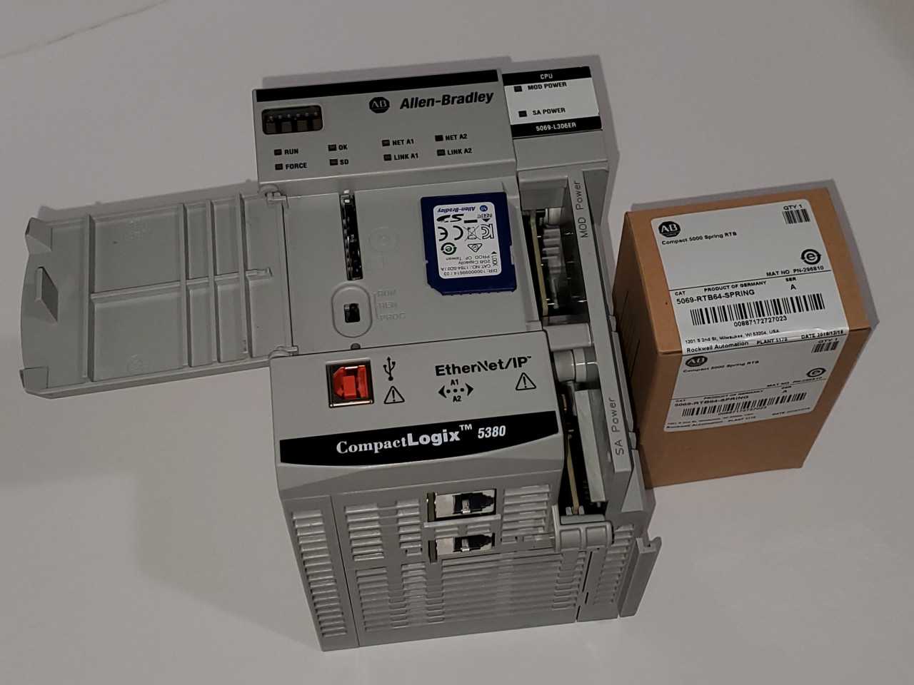 Allen Bradley CompactLogix 5069-L306ER Plus Brand new 5069-RTB64 Spring - AUTOMATION & CONTROLS