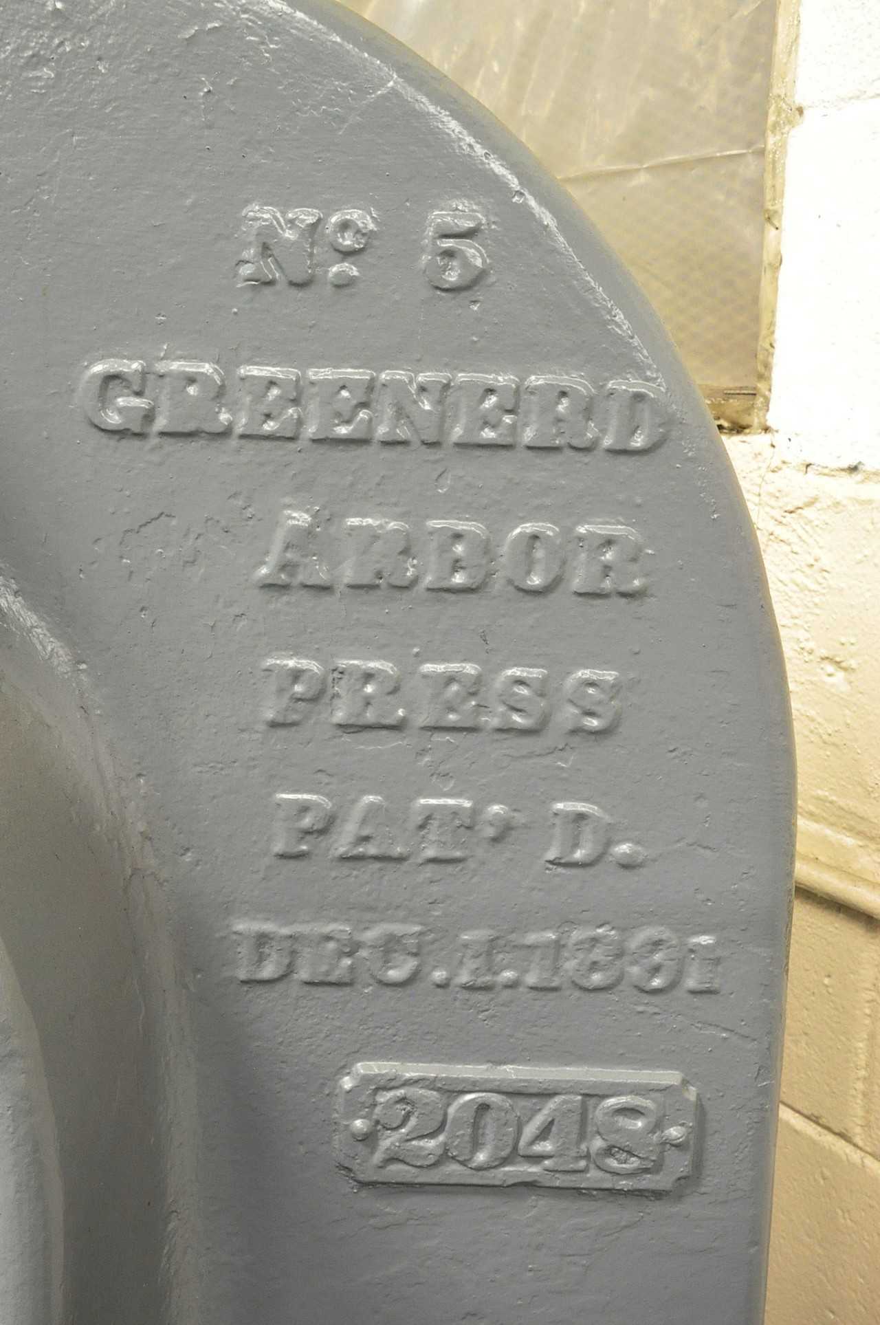 Greenerd No 5 Floor Standing Arbor Press - MECHANICAL STAMPING PRESSES