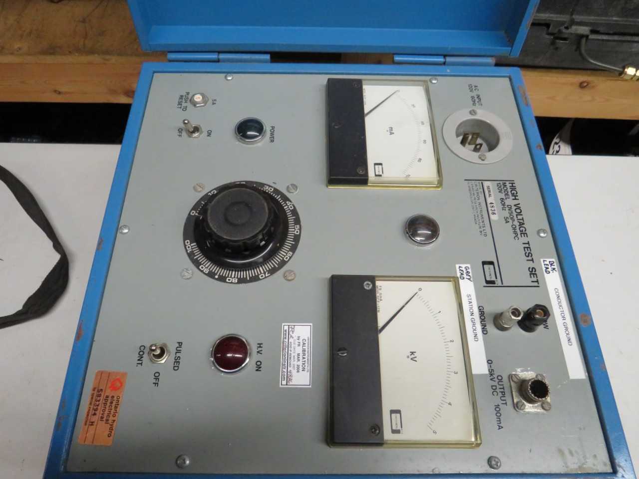HIGH POT TESTER & BURN DOWN UNIT DV50P-OHPC 120V, 60 HZ, 5 A, 150KV - ELECTRICAL COMPONENTS