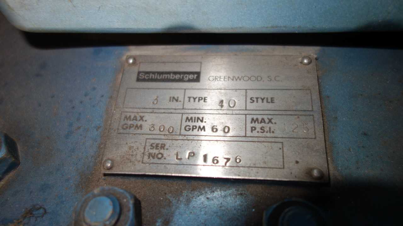 SCHLUMBERGER 843 FLOW COUNTER/METER - FLOW METER
