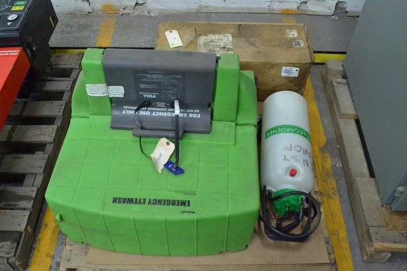 1 PALLET OF ASSORTED SAFETY EQUIPMENT, EYE WASH STATION REPLACEMENT PARTS, FENWALL, BRADLEY (OHIO) - MISCELLANEOUS