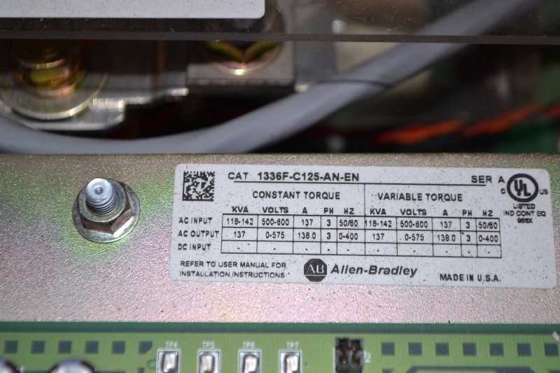 ALLEN BRADLEY 1336F-C125-AN-EN AC DRIVE 125HP (NOVA SCOTIA) - MISCELLANEOUS