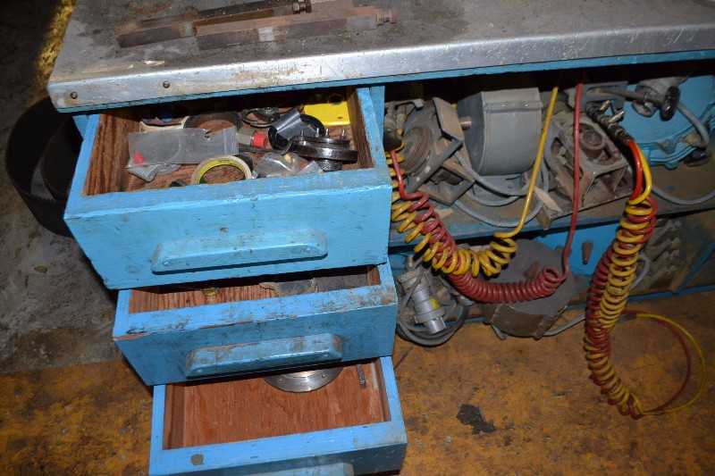 WORK STATION WITH SPARE SLITTER PARTS - ELECTRIC MOTORS, PNEUMATICS (NOVA SCOTIA) - MISCELLANEOUS