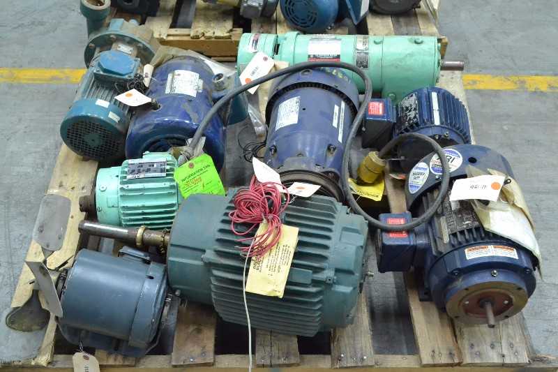 2 PALLETS OF ASSORTED ELECTRIC MOTORS, BALDOR, GENERAL ELECTRIC, MARATHON (OHIO) - MISCELLANEOUS