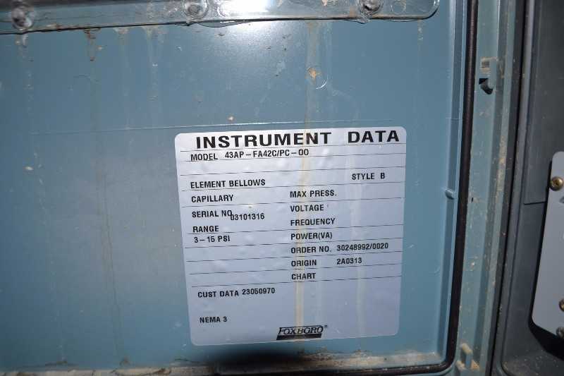 FOXBORO 43AP-FA42C PNEUMATIC CONTROLLER (NOVA SCOTIA) - MISCELLANEOUS
