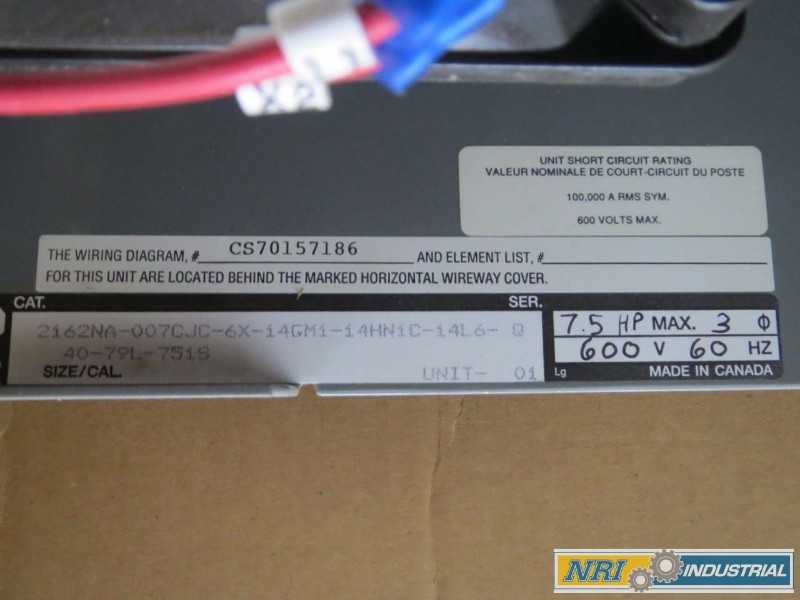 ALLEN BRADLEY 1336S-C007-AN-FR4 CENTERLINE 7.5HP 500-600V-AC 0-575V-AC 50/60HZ 10A AMP (OHIO) - MISCELLANEOUS