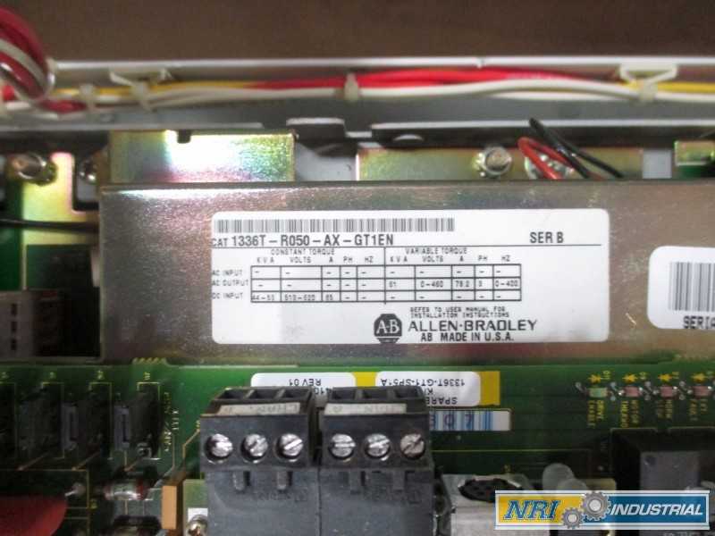 ALLEN BRADLEY 1336T-R050-AX-GT1EN AC MOTOR DRIVE 50HP 460V-AC OUT 513-620V-DC IN (OHIO) - MISCELLANEOUS