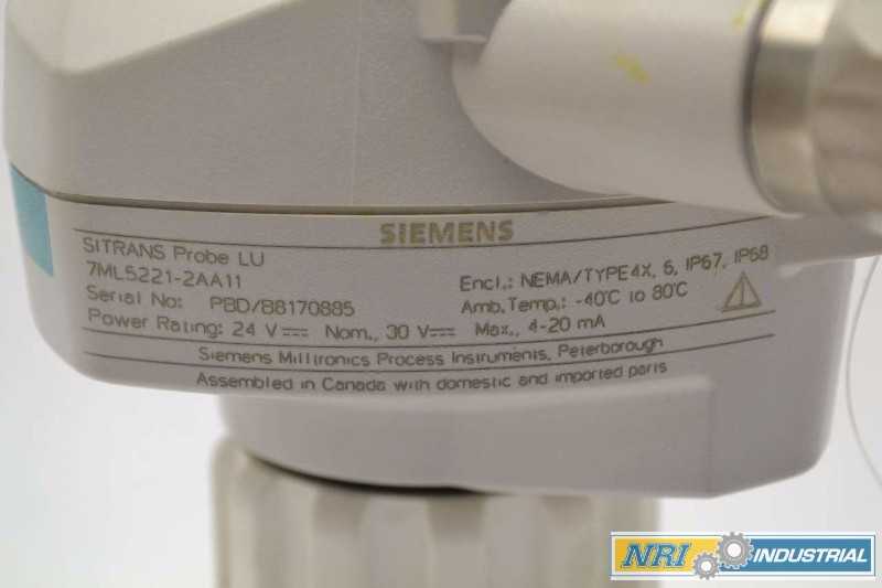 SIEMENS 7ML5221-2AA11 SITRANS PROBE LU 0.25-12M 24/30V-DC LEVEL TRANSMITTER (OHIO) - MISCELLANEOUS