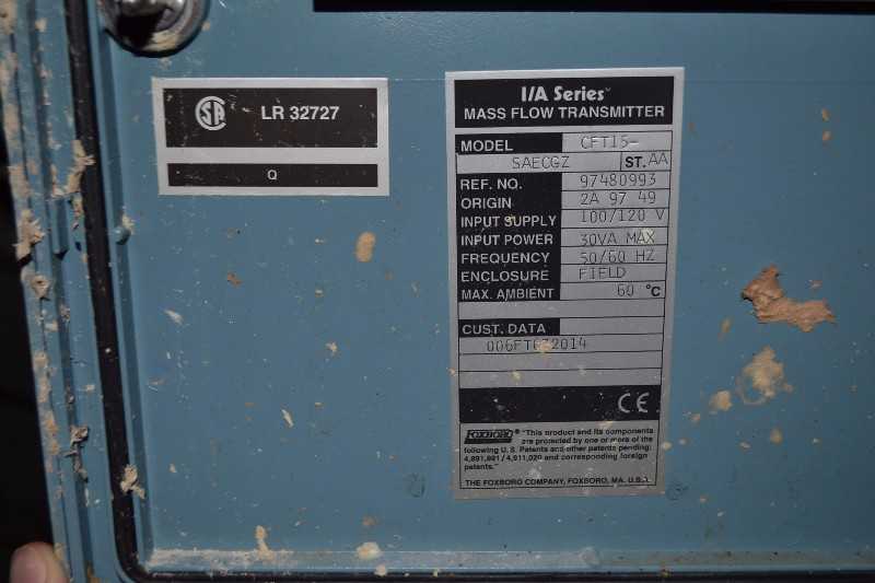 FOXBORO CFT50, CFT15 FLOW TRANSMITTERS (NOVA SCOTIA) - MISCELLANEOUS