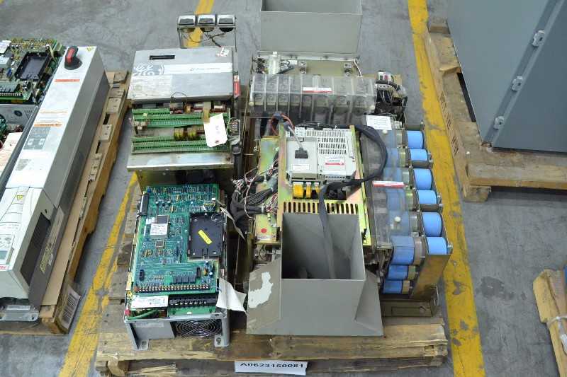 2 PALLETS OF ASSORTED AC MOTOR DRIVES, ALLEN BRADLEY, GENERAL ELECTRIC, TELEMECANIQUE (OHIO) - MISCELLANEOUS