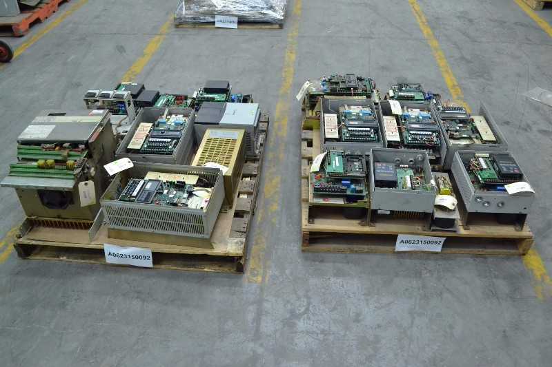 2 PALLETS OF ASSORTED AC MOTOR DRIVES, ALLEN BRADLEY, GENERAL ELECTRIC (OHIO) - MISCELLANEOUS