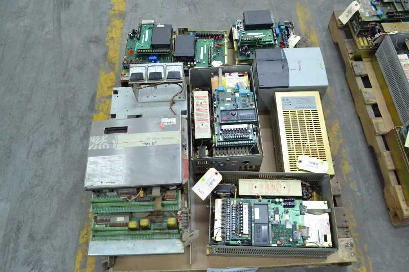 2 PALLETS OF ASSORTED AC MOTOR DRIVES, ALLEN BRADLEY, GENERAL ELECTRIC (OHIO) - MISCELLANEOUS